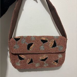 Espresso Martini Beaded Shoulder Bag